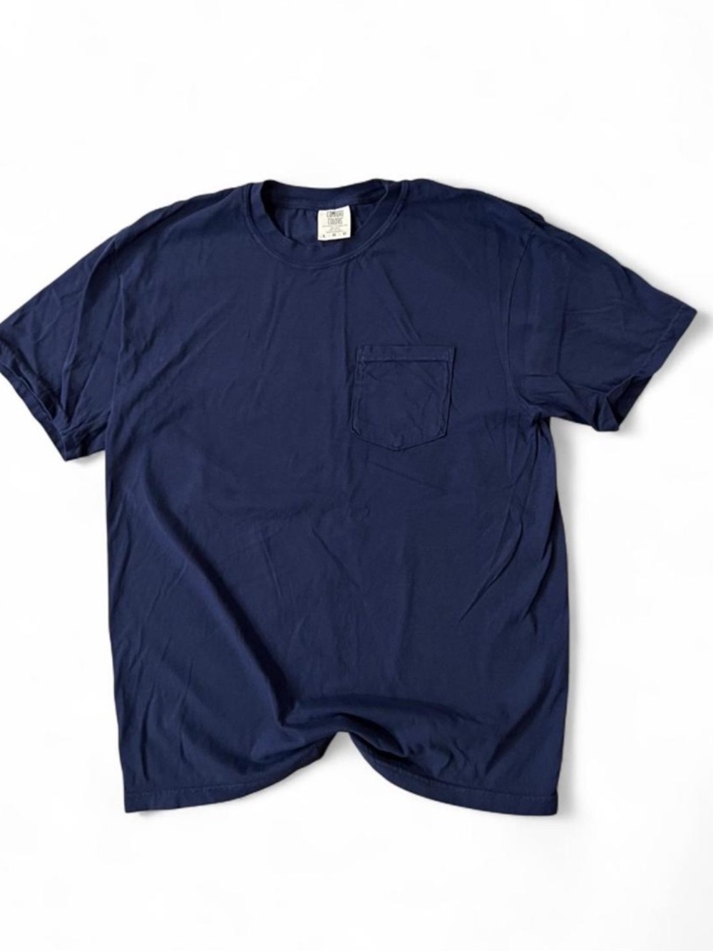 Comfort Colors Navy Short Sleeve Pocket Tee